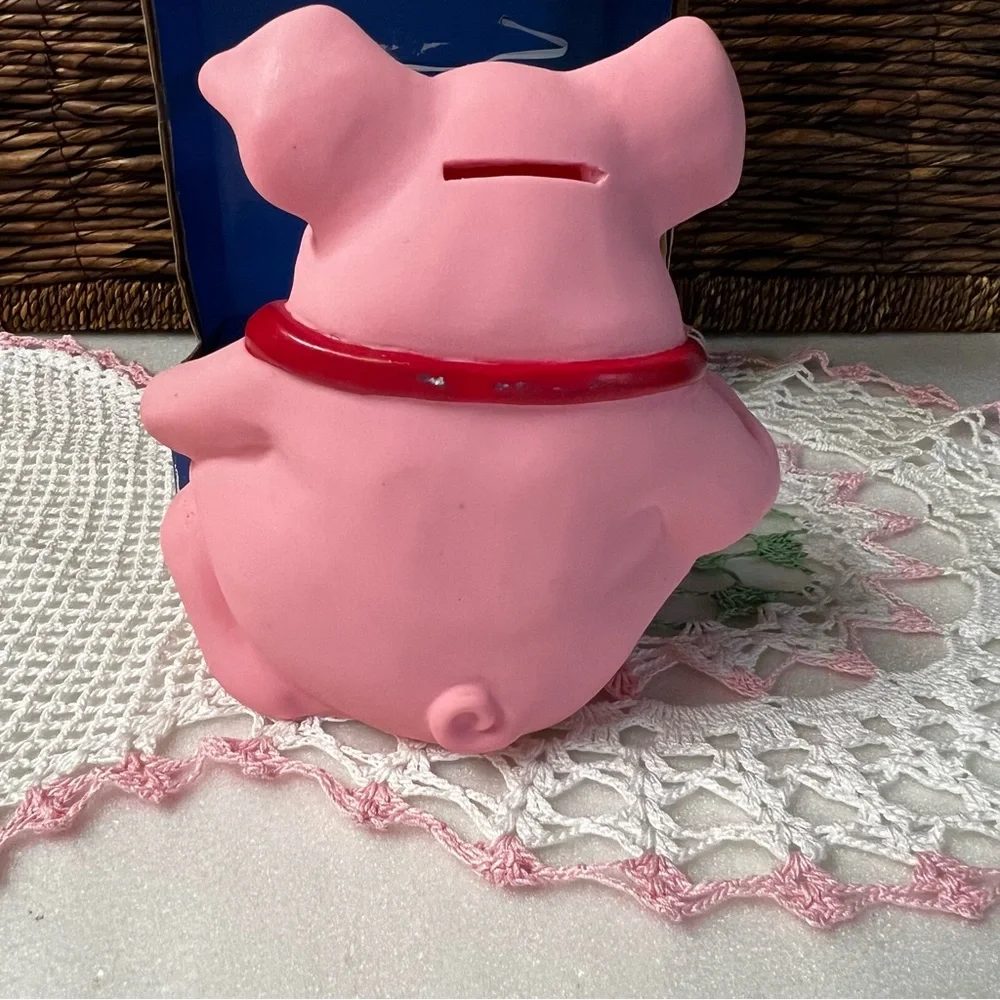 Vintage 1992 Happiness Express “This Silly Piggy” Pink Piggy Bank With Box